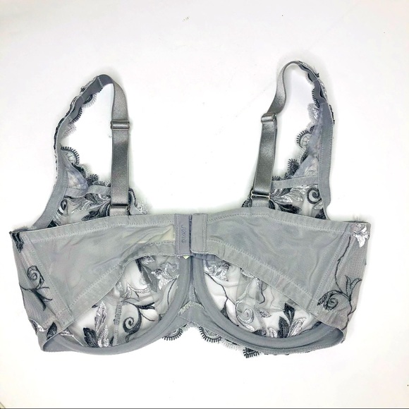 Soma Gray Sensuous Lace Unlined Bra 36DD - Picture 3 of 4